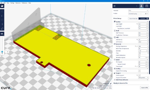 Paramètres d'impression 3d